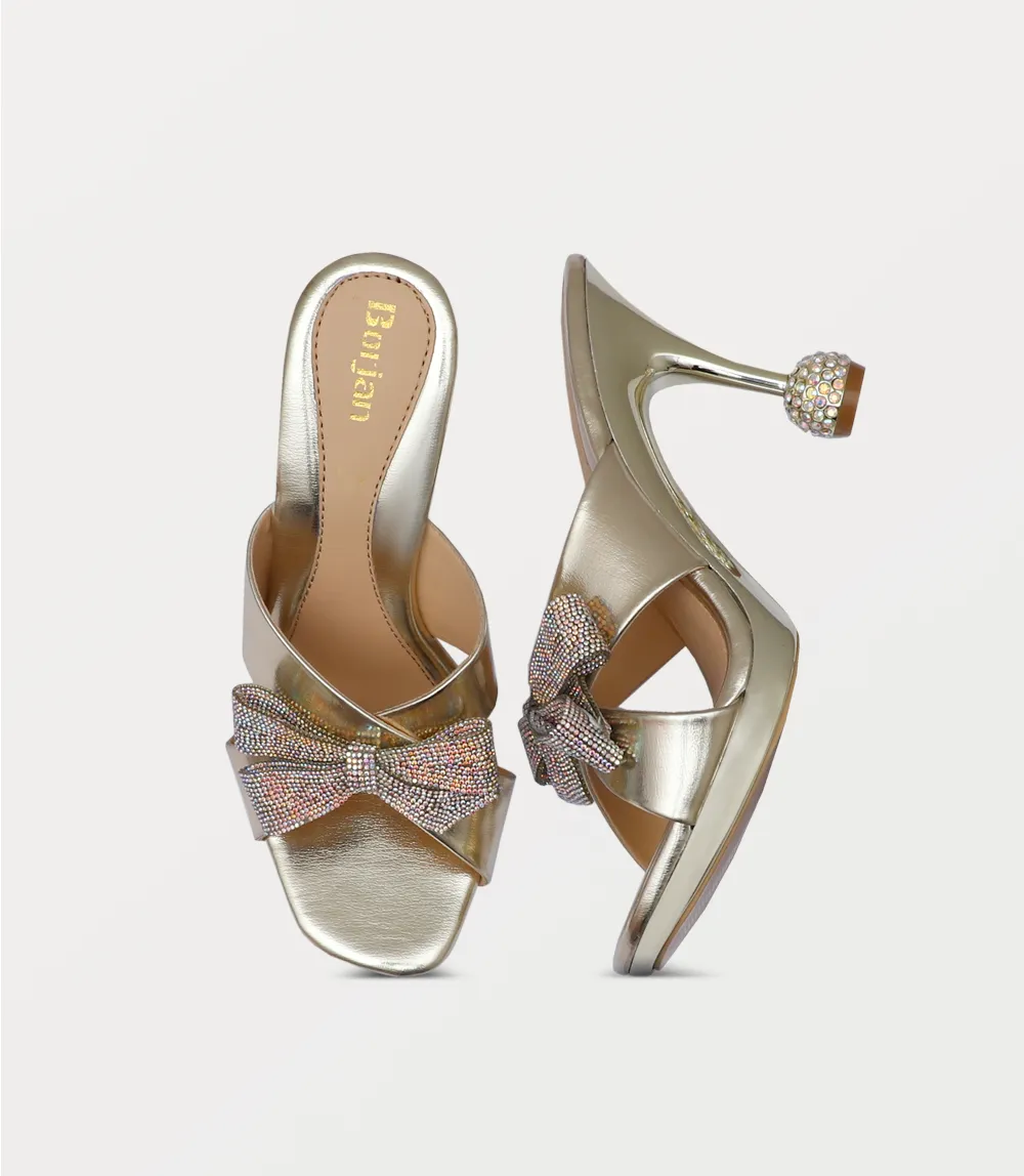 BW10198-GOLDEN-Women Slipper Heel