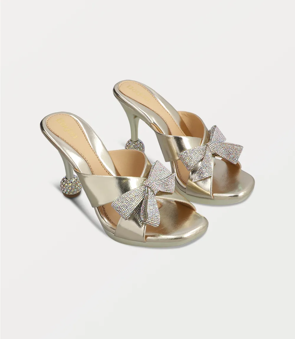 BW10198-GOLDEN-Women Slipper Heel