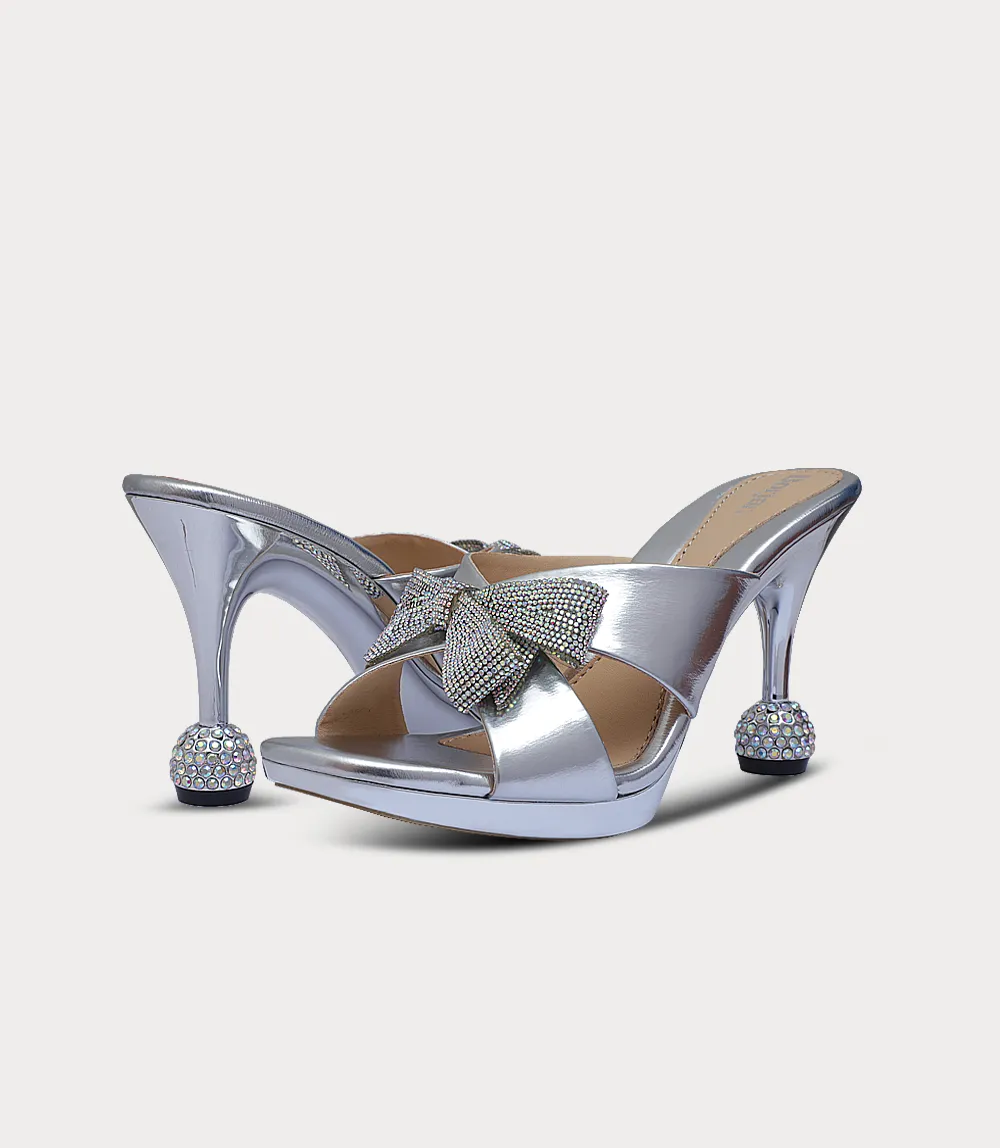 BW10198-Silver-Women Slipper Heel