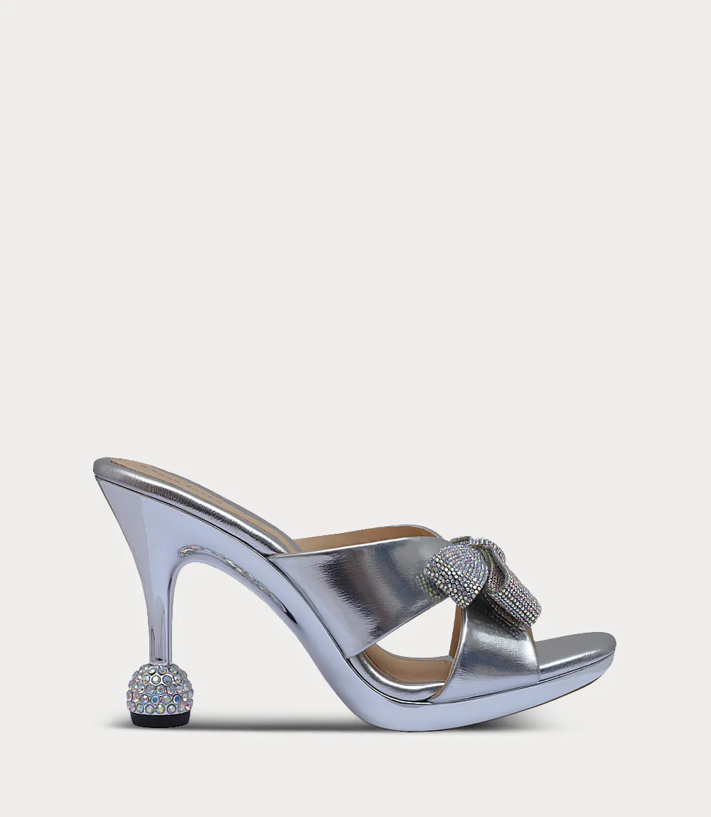 BW10198-Silver-Women Slipper Heel