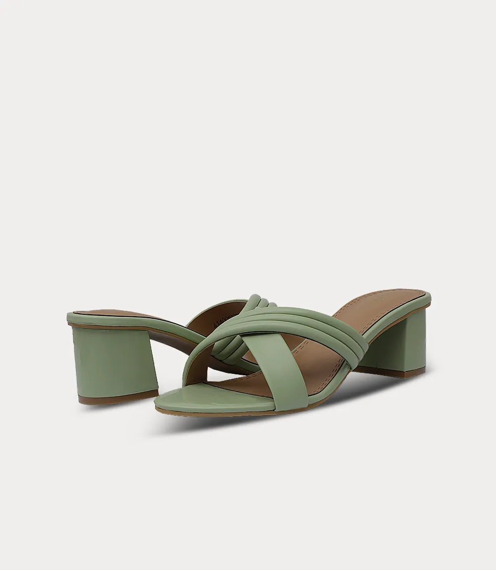 BW10374-MINT-Women Slipper Heel