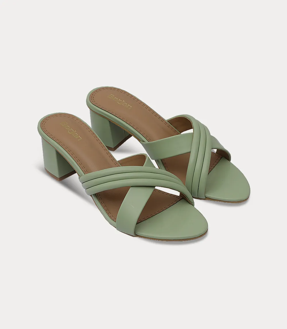 BW10374-MINT-Women Slipper Heel