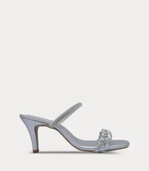 BW10417-SILVER-Women Slipper Heel