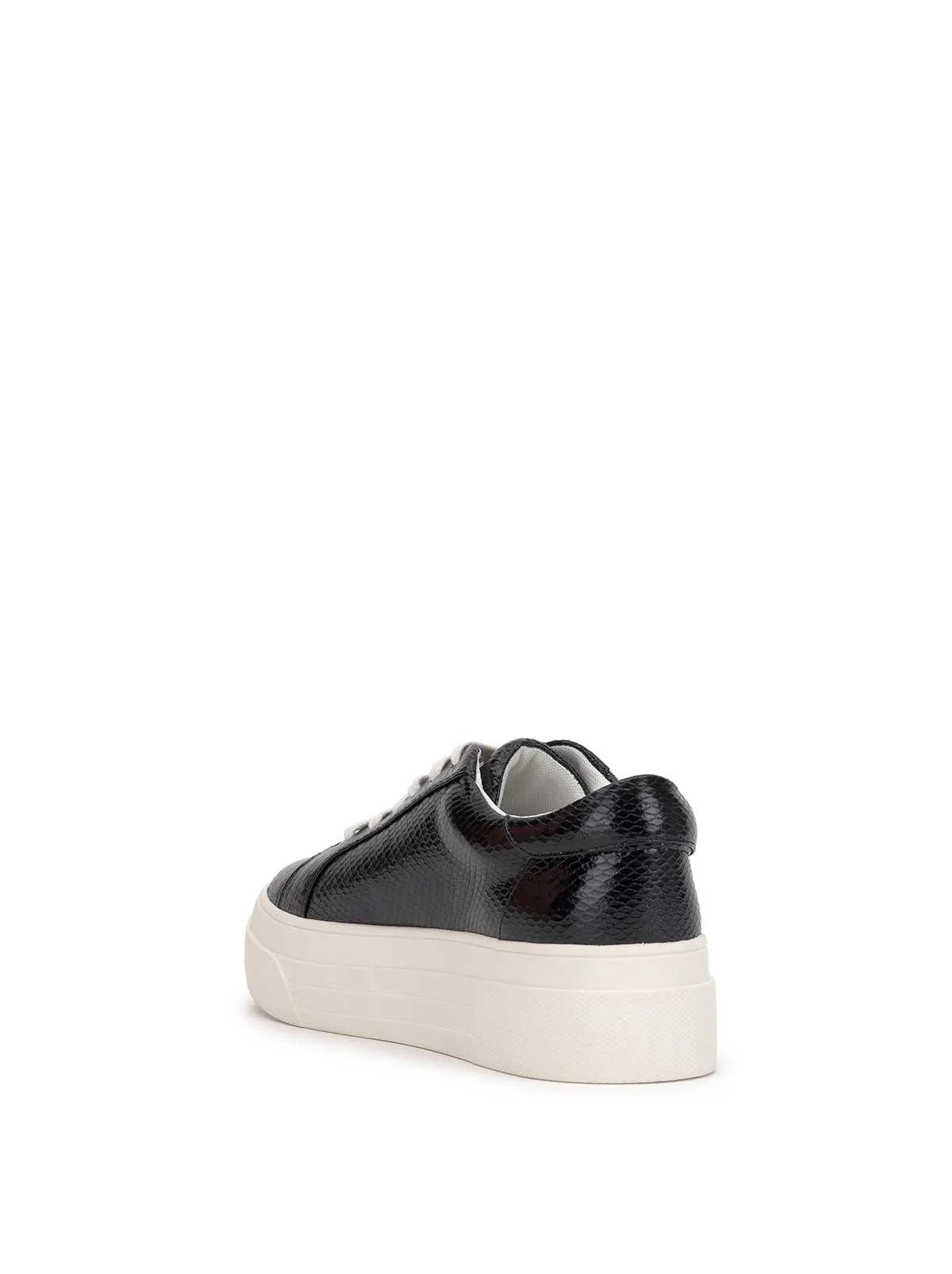 Caitrona Platform Sneaker in Black Snake
