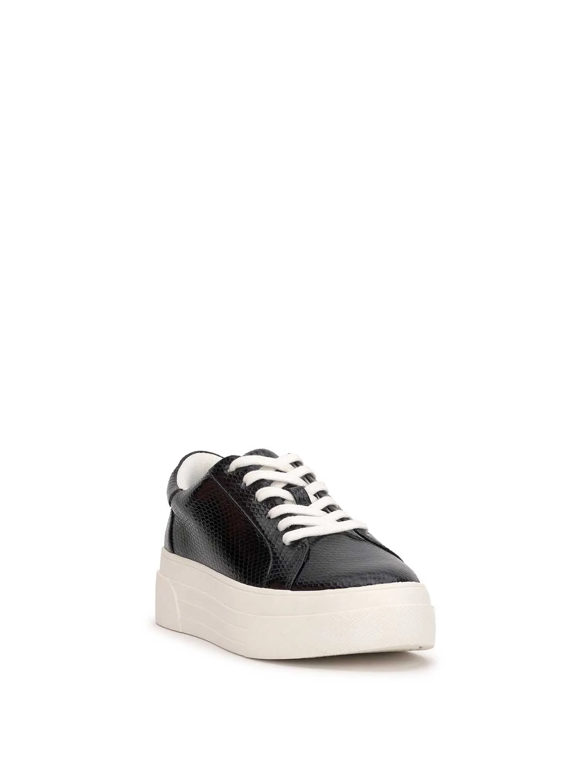 Caitrona Platform Sneaker in Black Snake