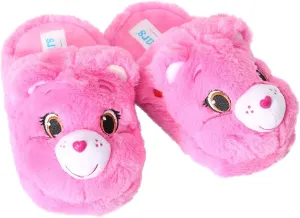 Care Bears Cheer Bear Slippers for Kids - Scuff-Style Slippers with Embroidered Eyes and Anti-Skid Soles