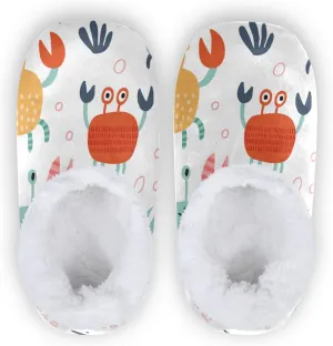Cartoon Cute Crabs Indoor House Slippers Spa Winter Slipper Home Slippers Soft Memory Foam Slipper Non Slip for Travel Hotel Bedroom Shoes M
