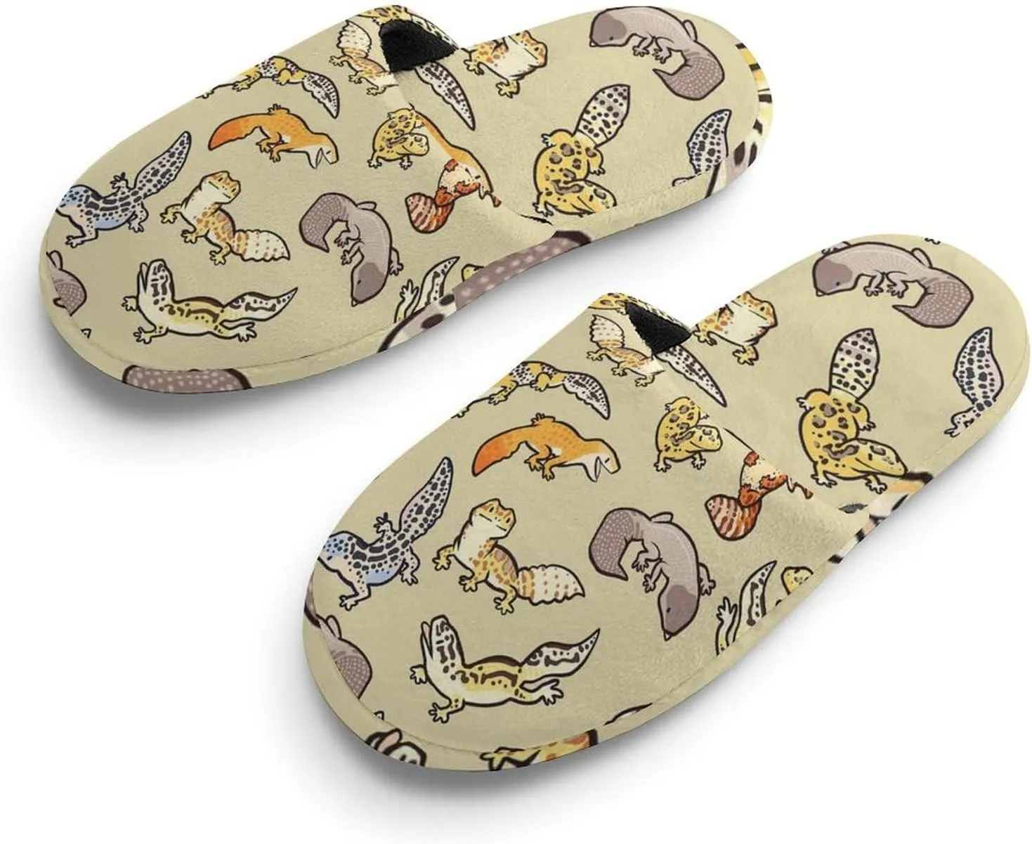 Cartoon Cute Leopard Gecko Pattern Child Warm Slippers, Cozy Anti Slip Lightweight for Boys Girlsautumn And Winter Shoes
