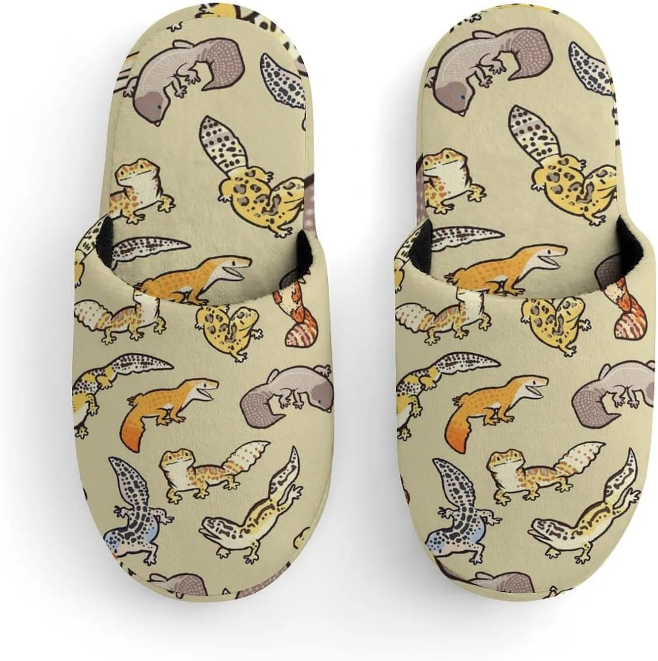 Cartoon Cute Leopard Gecko Pattern Child Warm Slippers, Cozy Anti Slip Lightweight for Boys Girlsautumn And Winter Shoes