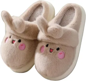 Cartoon Women's Rabbit Slippers - Winter Cute Cotton Warm Home Shoes - Comfortable and Fluffy Animal Slippers