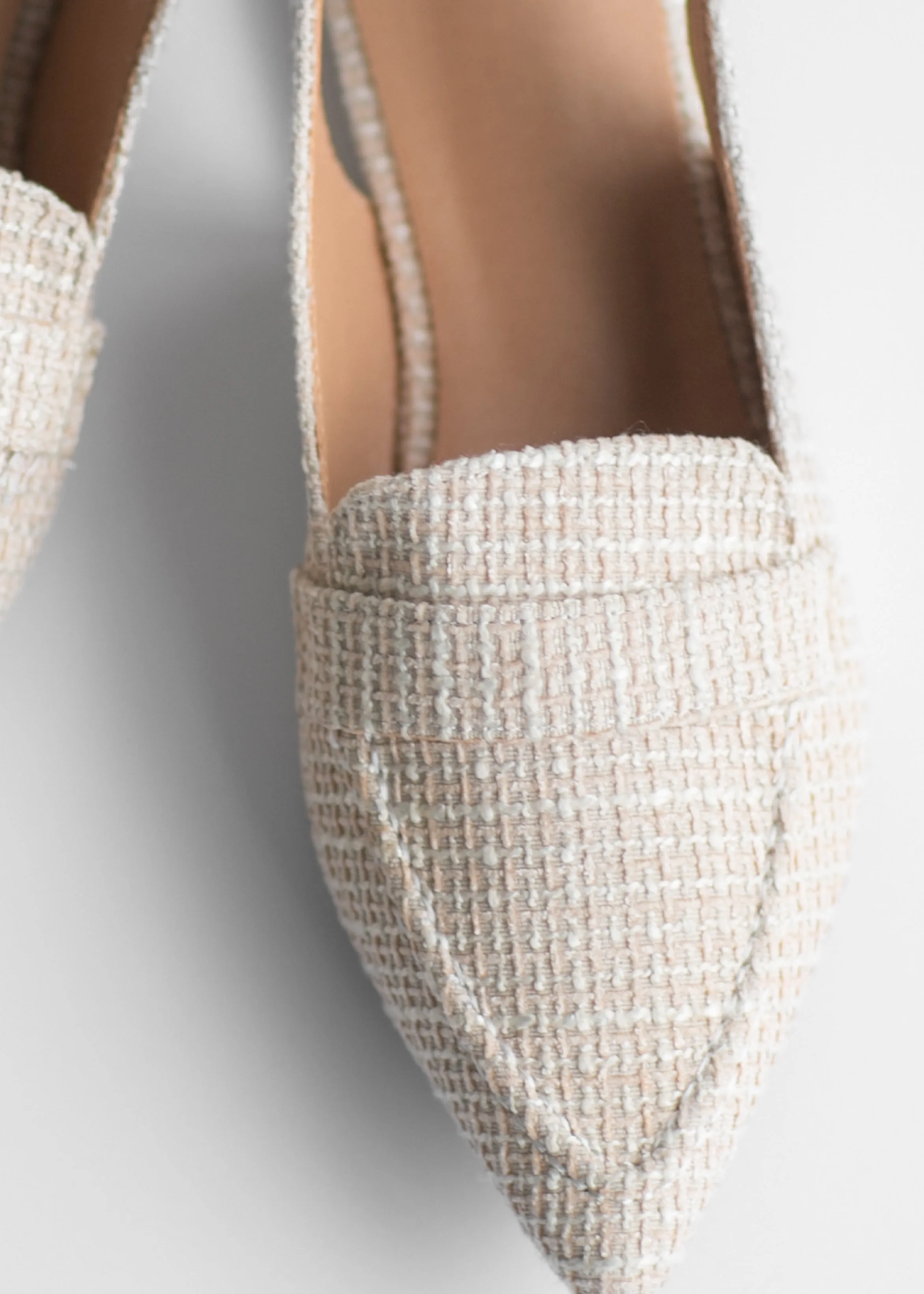 Casual Linen Pointed Toe Flat Mules