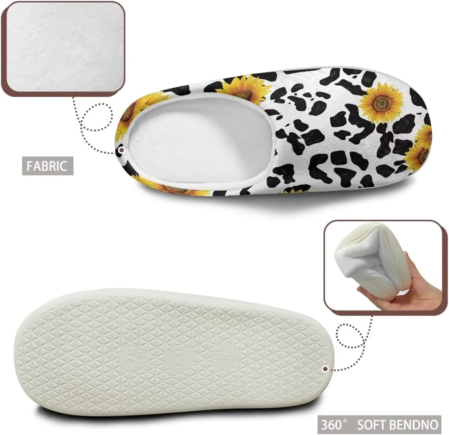 chaqlin Warm Slippers for Men Women Soft Comy House Slippers Memory Foam Sandals Lightweight Slip-On Fluffy Bedroom Home Shoes