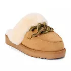 Chestnut Slip on Faux Fur Mule