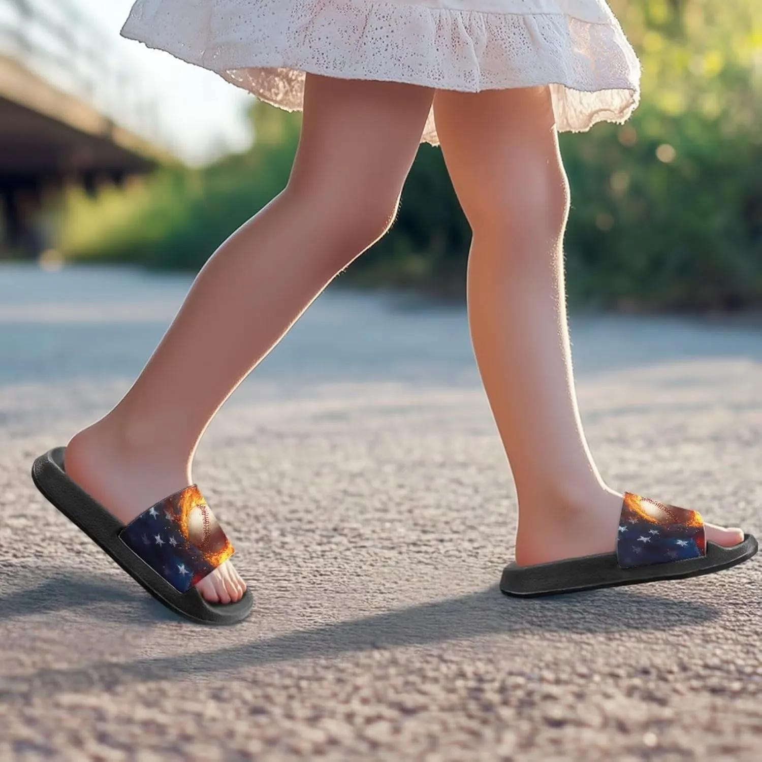 Children Slide Sandals Soft Anti-Skid Sandal Comfort Lightweight Slip On Summer Slippers for Beach Pool