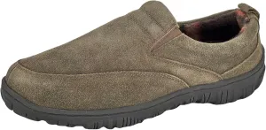 Clarks Mens Slipper with Suede Leather Upper SAB30194A - Closed Back with Double Gore and Removable Insole - Indoor Outdoor House Slippers For Men (11 M US, Sage)