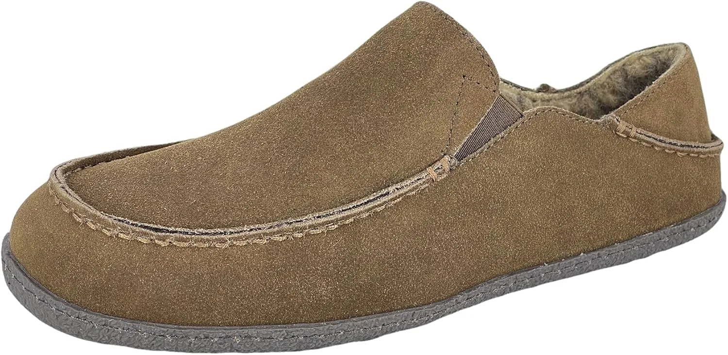 Clarks Mens Suede Slipper With Collapse Heel and Twin Gore JMH2043 - Warm Plush Faux Sherpa Lining - Indoor Outdoor House Slippers For Men