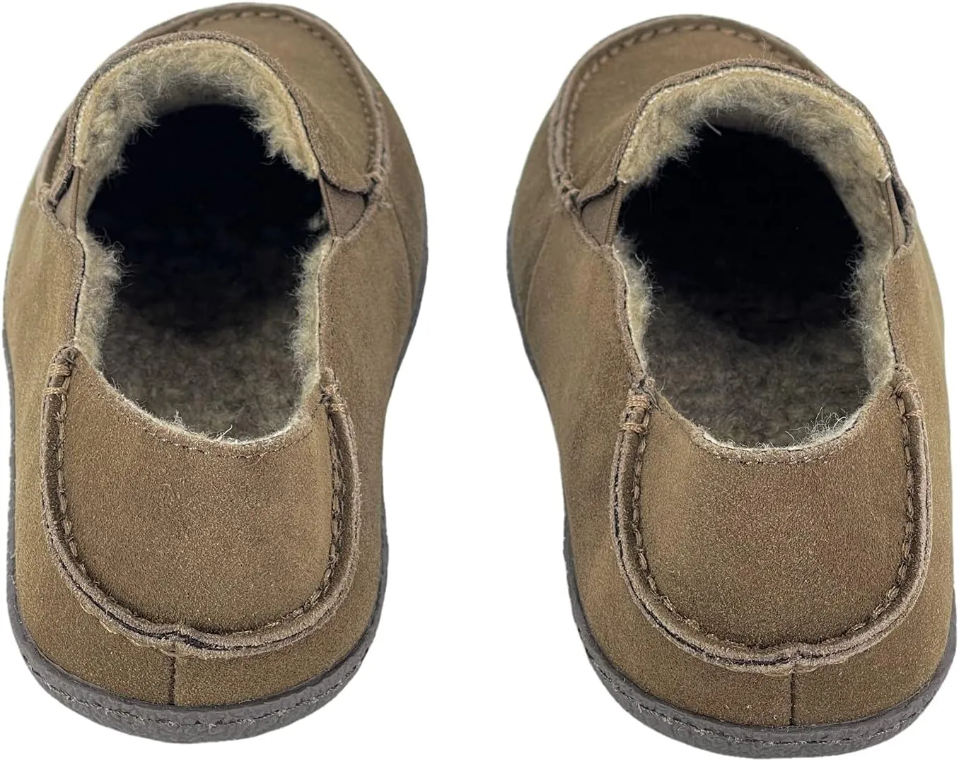 Clarks Mens Suede Slipper With Collapse Heel and Twin Gore JMH2043 - Warm Plush Faux Sherpa Lining - Indoor Outdoor House Slippers For Men