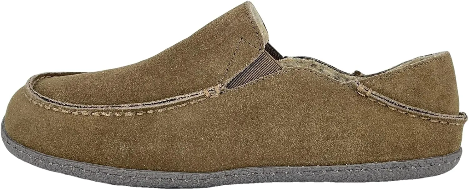 Clarks Mens Suede Slipper With Collapse Heel and Twin Gore JMH2043 - Warm Plush Faux Sherpa Lining - Indoor Outdoor House Slippers For Men