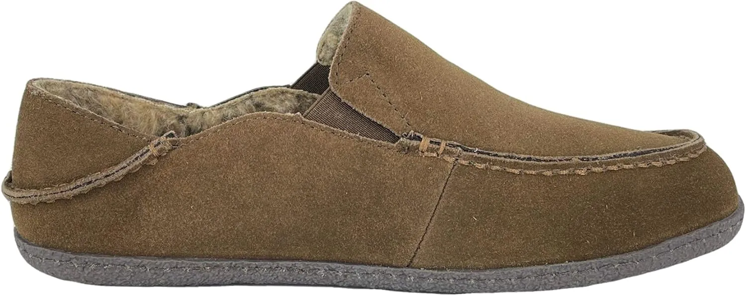 Clarks Mens Suede Slipper With Collapse Heel and Twin Gore JMH2043 - Warm Plush Faux Sherpa Lining - Indoor Outdoor House Slippers For Men