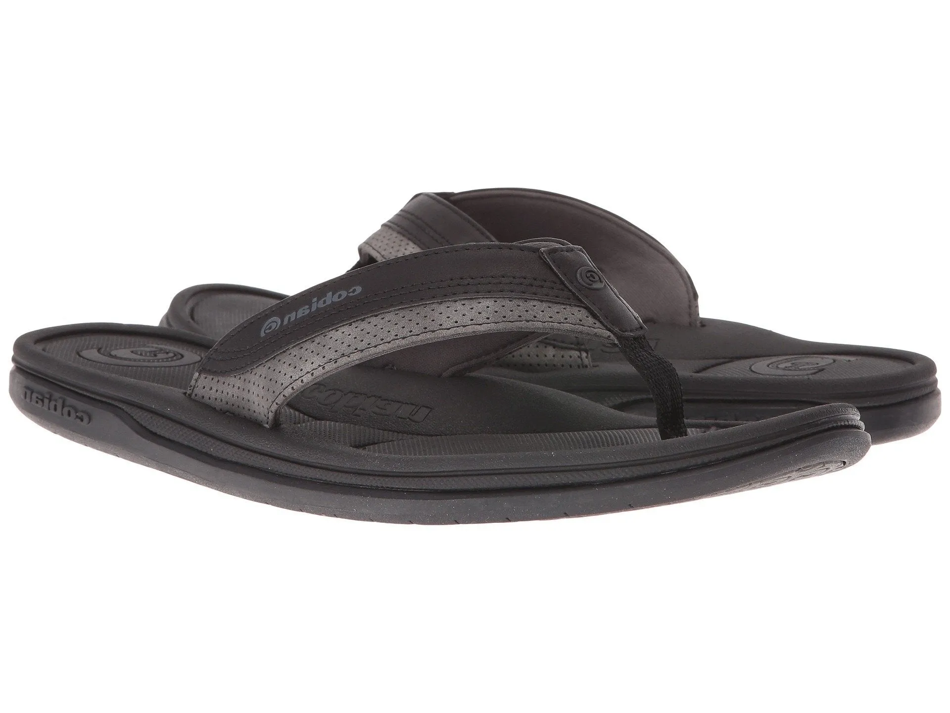 Cobian Bolster Archy Black Flip Flop – Men's Comfort Thong Sandal with Arch Support