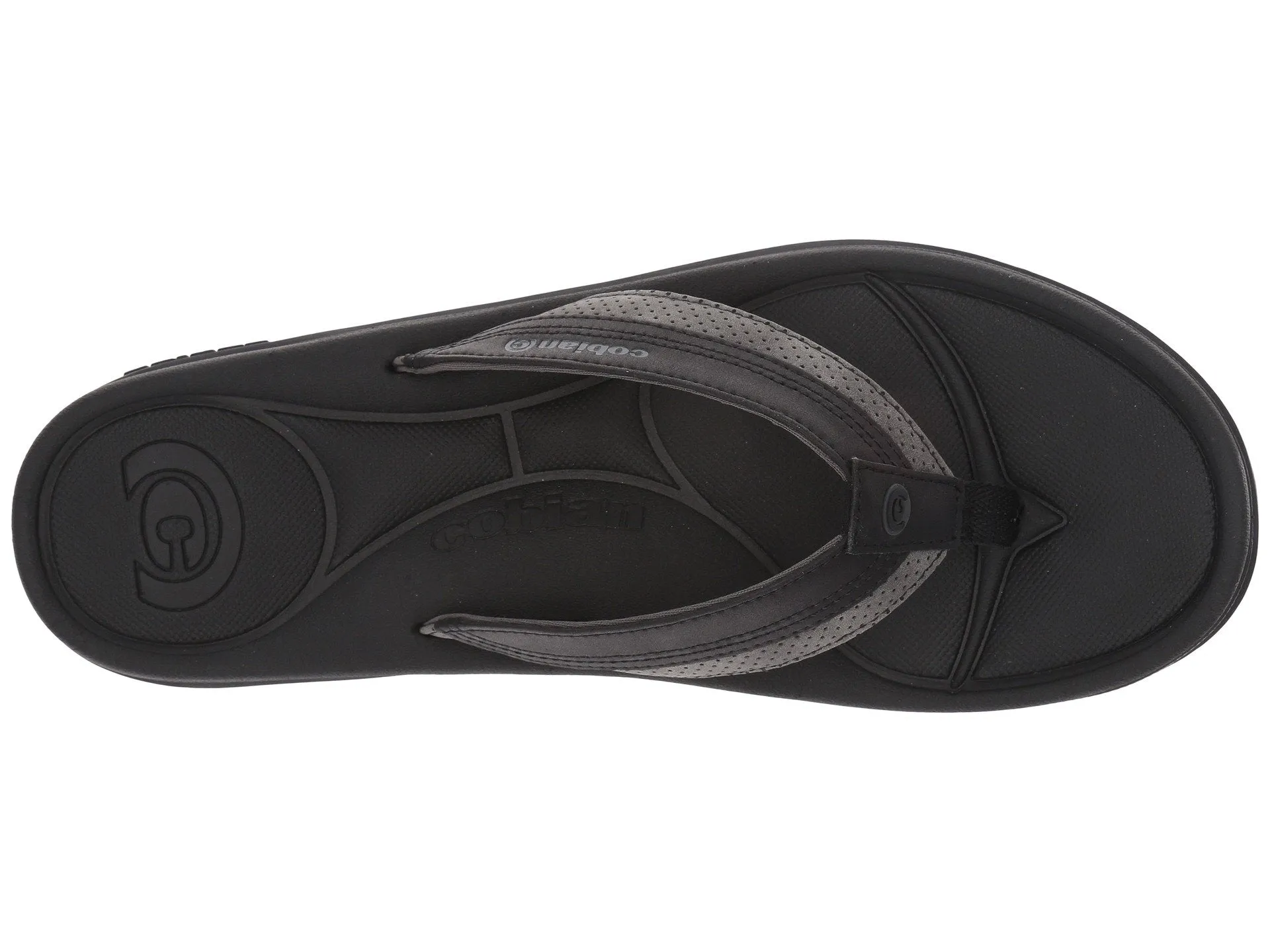Cobian Bolster Archy Black Flip Flop – Men's Comfort Thong Sandal with Arch Support