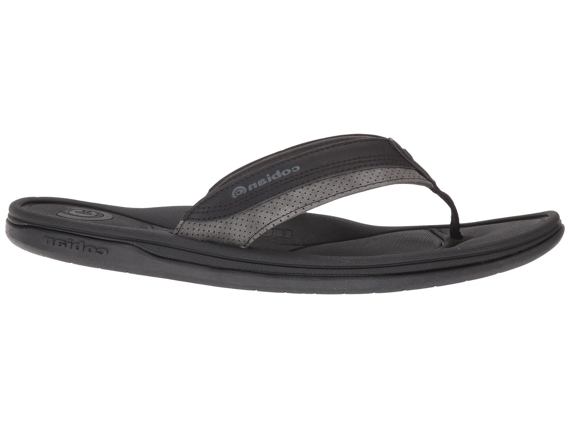 Cobian Bolster Archy Black Flip Flop – Men's Comfort Thong Sandal with Arch Support