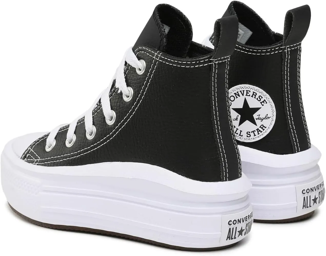 Converse Unisex-Child Chuck Taylor All Star Move Platform Leather (Little Kid) Sneaker