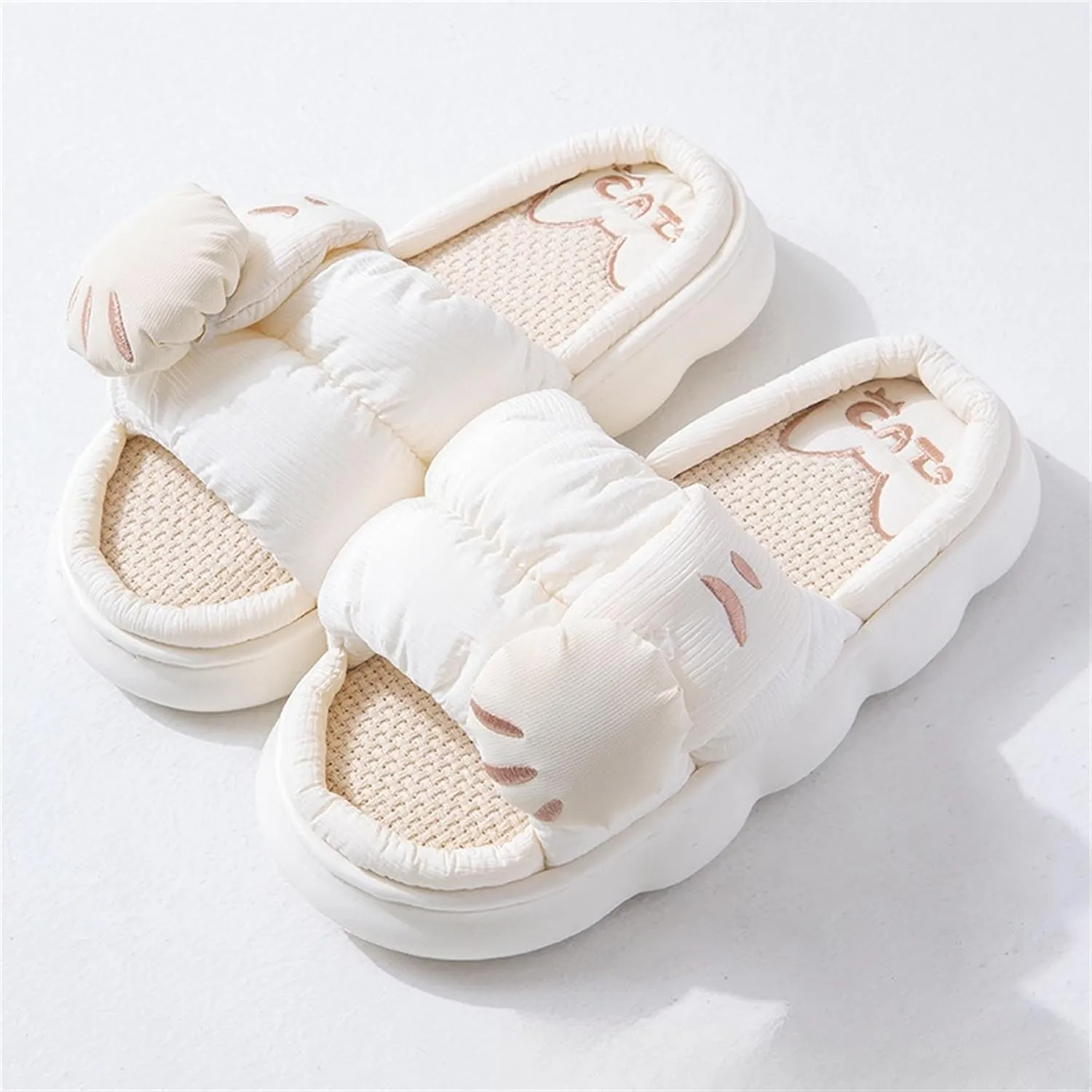 Cotton and linen slippers Men's and women's home slippers Cartoon slippers Seasonal slippers