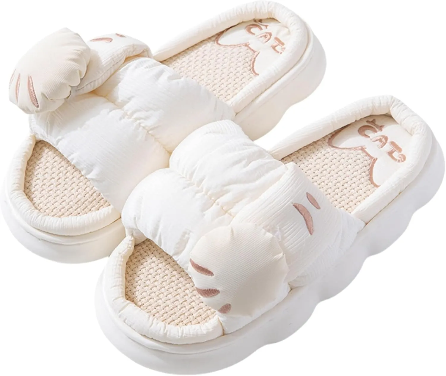 Cotton and linen slippers Men's and women's home slippers Cartoon slippers Seasonal slippers