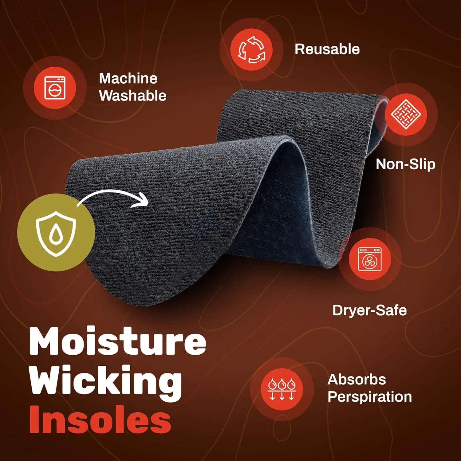 Cotton Flat Shoe Insert for Sandals & Sockless Shoes, Comfortable Shoe Insoles with Sweat-Absorbent Natural Fiber & Non-Slip Silicone Grip, Narrow-Cut Shoe Inserts for Women, Black, Size 38 - SoxsolS