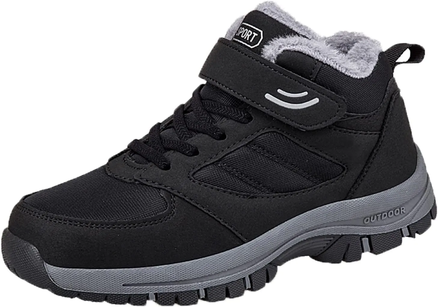 Couple Models Men's Middle and Elderly High Top Plus Velvet Thickening Non Slip Wear Comfortable Men's Athletic Sneaker Water
