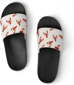 Crawfish Red Lobsters House Slippers for Women Men Shower Slides Bathroom Sandals