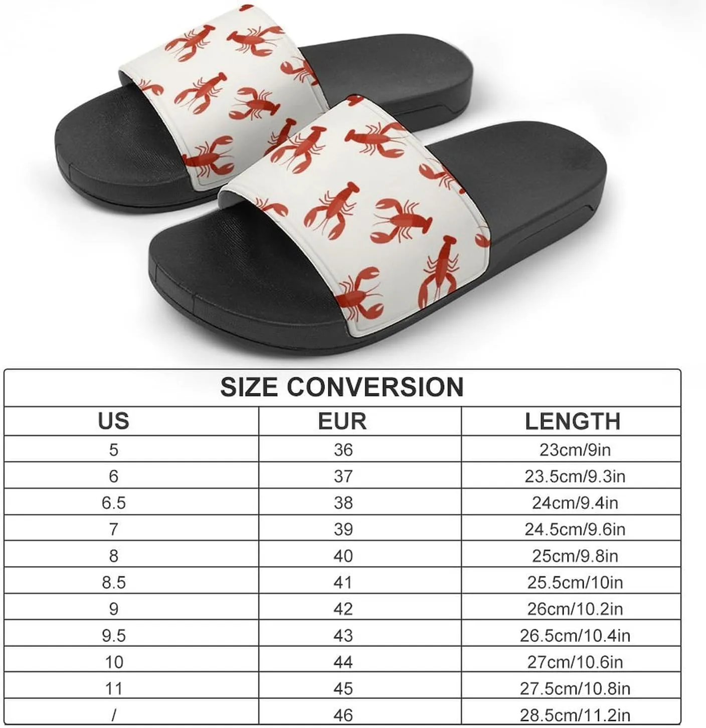 Crawfish Red Lobsters House Slippers for Women Men Shower Slides Bathroom Sandals