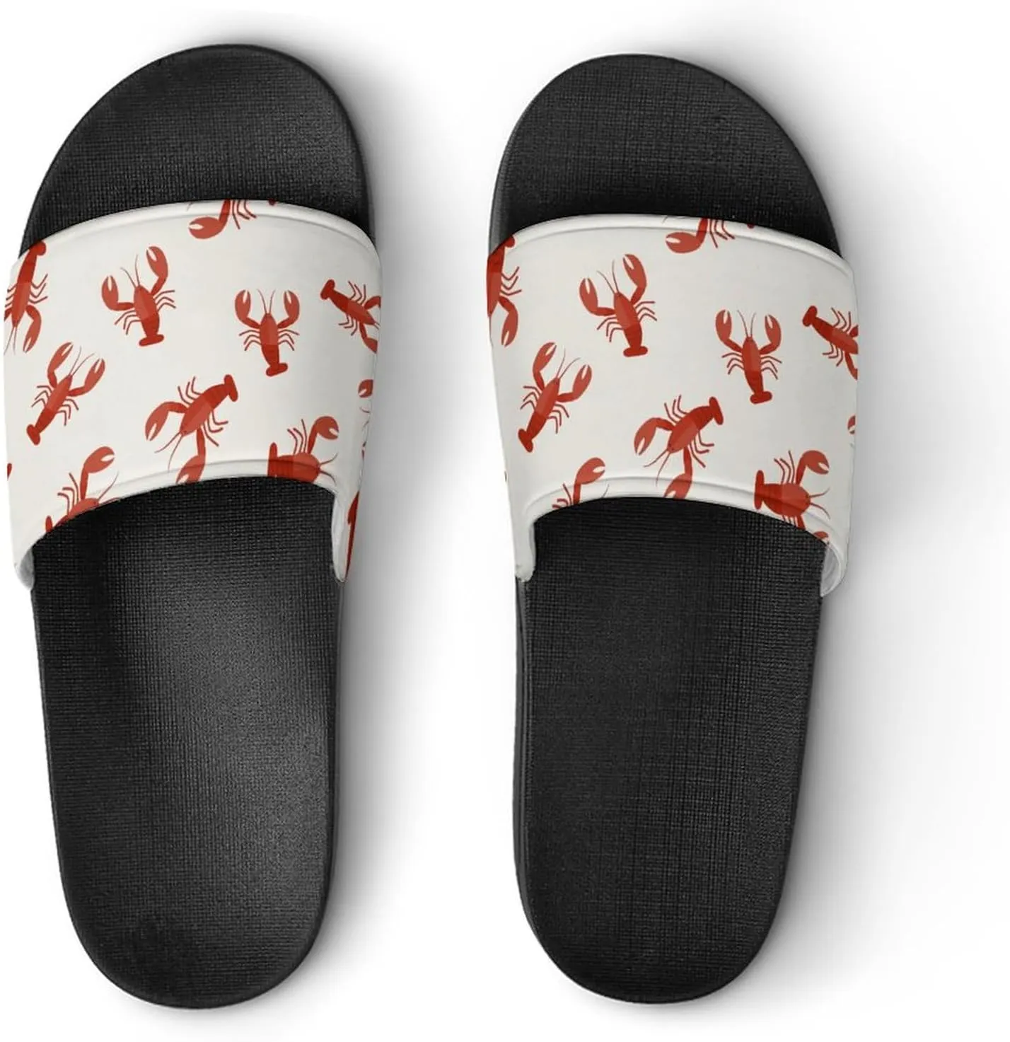 Crawfish Red Lobsters House Slippers for Women Men Shower Slides Bathroom Sandals