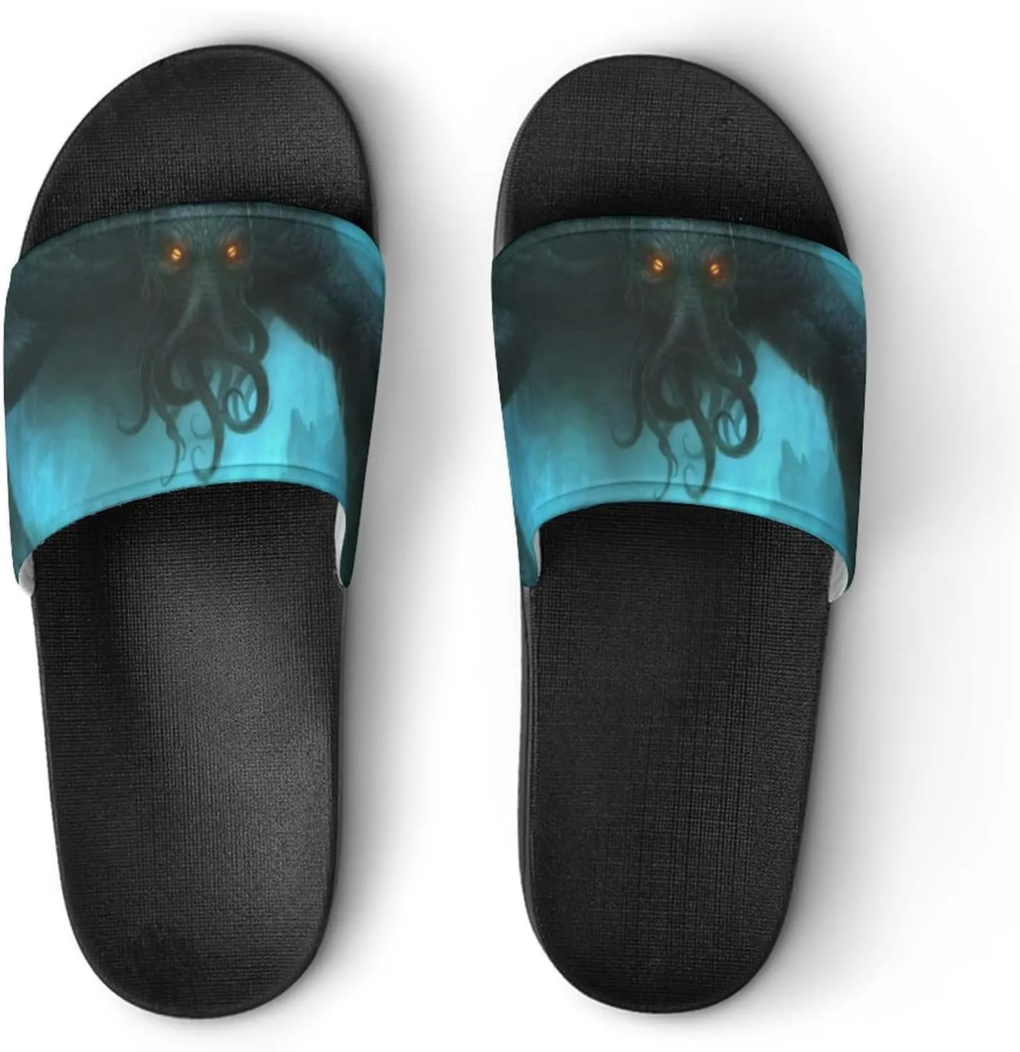 Cthulhu in Deep Ocean House Slippers for Women Men Shower Slides Bathroom Sandals