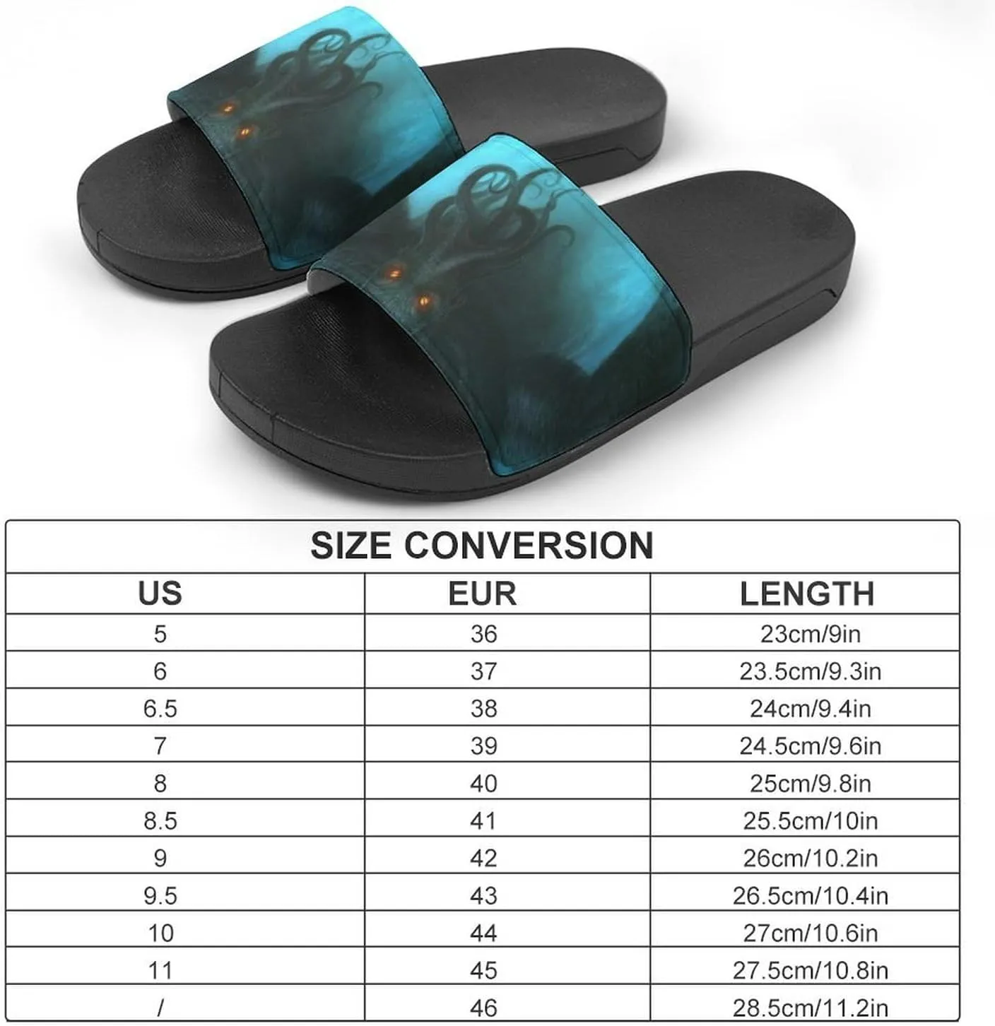 Cthulhu in Deep Ocean House Slippers for Women Men Shower Slides Bathroom Sandals