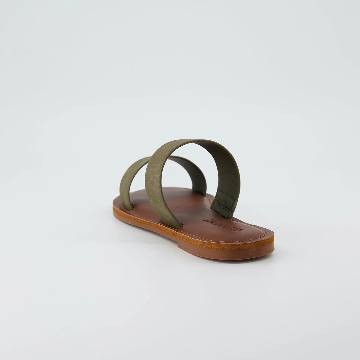CUSHIONAIRE Women's Calico 2 band slide Sandal with  Comfort Foam