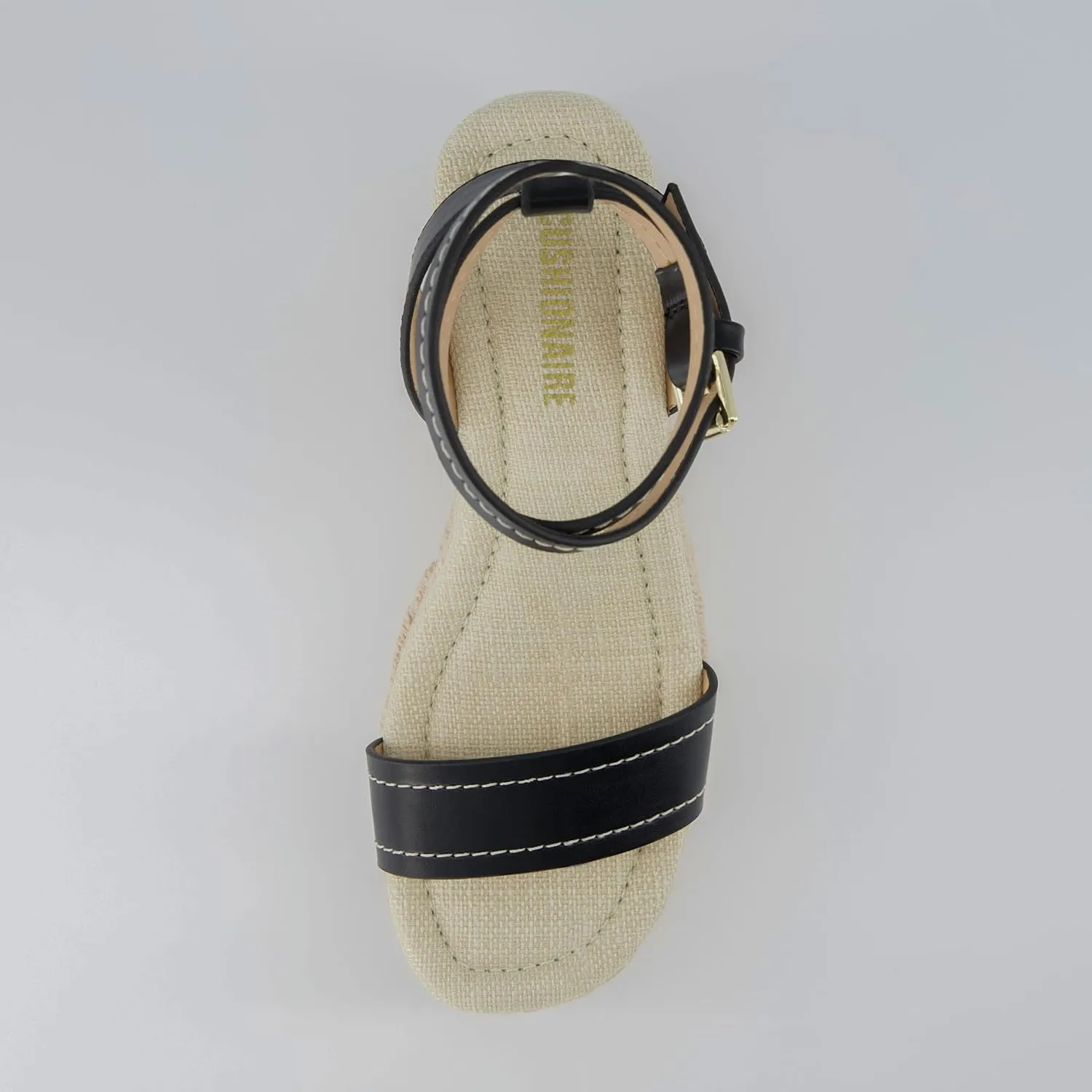 CUSHIONAIRE Women's Chico One Band Espadrille Wedge Sandal  Memory Foam