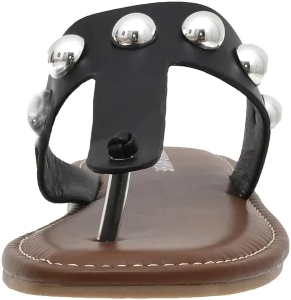 CUSHIONAIRE Women's Cindy thong stud sandal  Comfort Foam