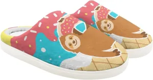 Cute Home Slippers for Girls, Printed Kids House Slippers for Boys, Non Slip Scuff Slippers for Indoor Outdoor