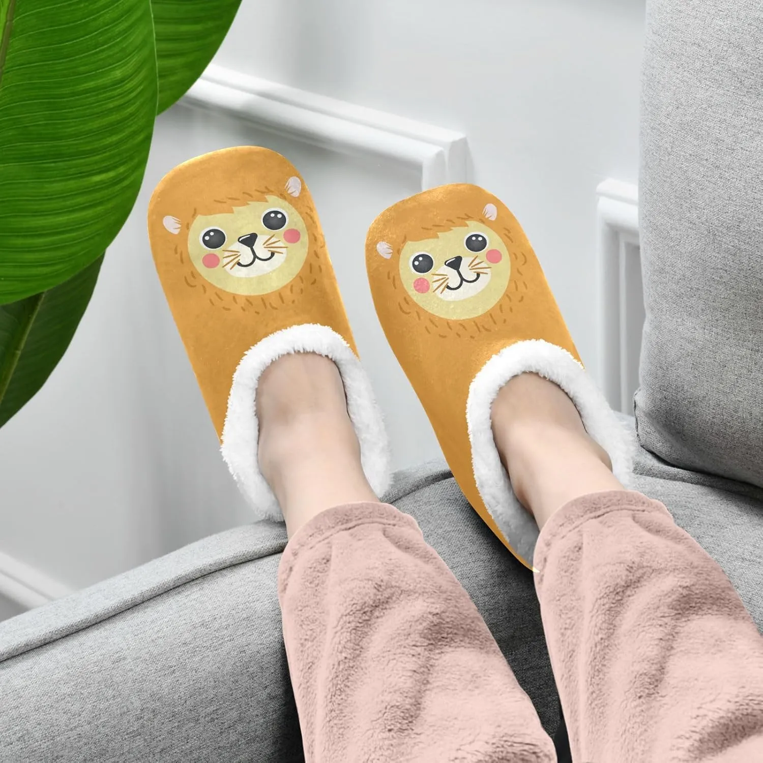 Cute Koala Bear Indoor House Slippers Spa Winter Slipper Home Slippers Soft Memory Foam Slipper Non Slip for Travel Hotel Bedroom Shoes M