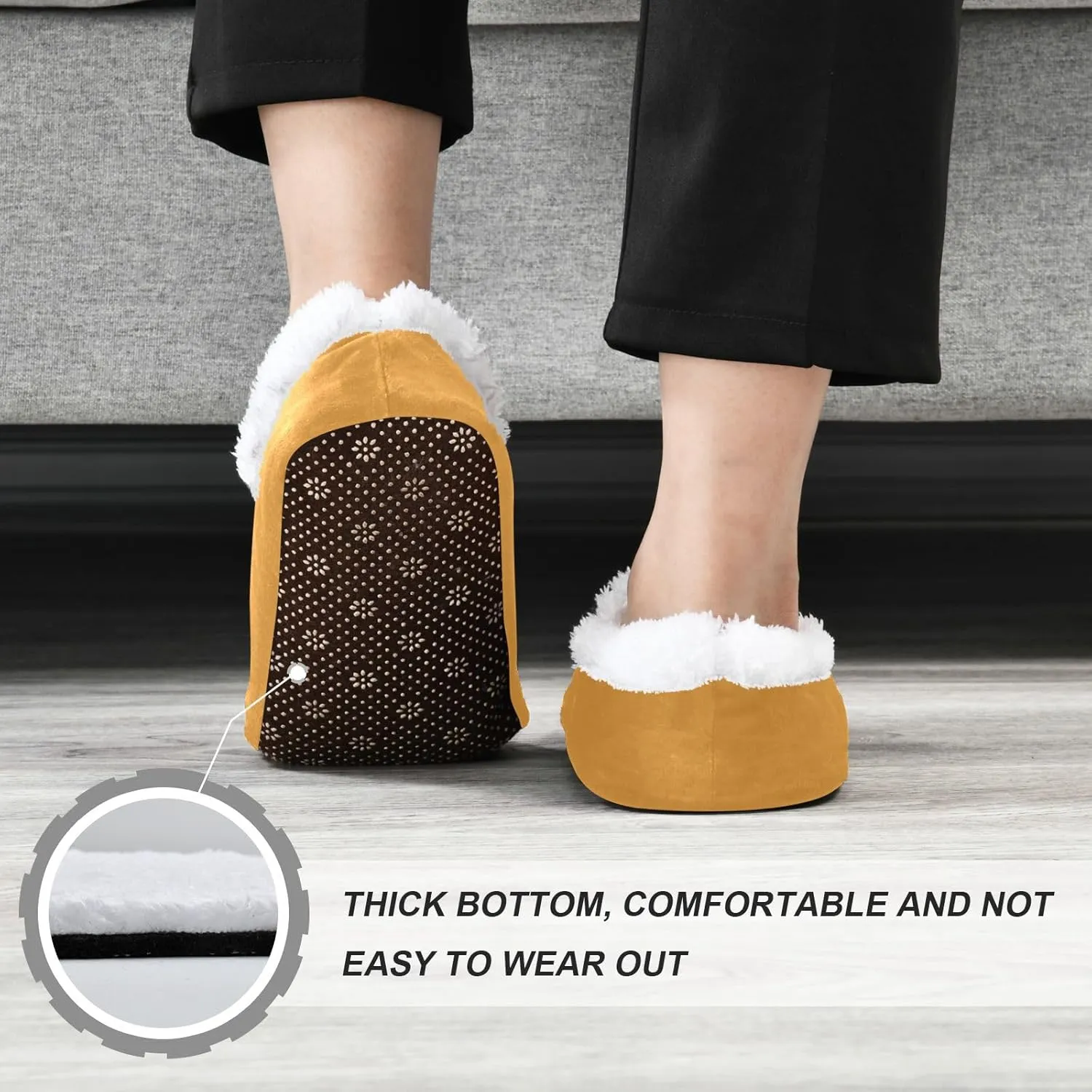 Cute Koala Bear Indoor House Slippers Spa Winter Slipper Home Slippers Soft Memory Foam Slipper Non Slip for Travel Hotel Bedroom Shoes M