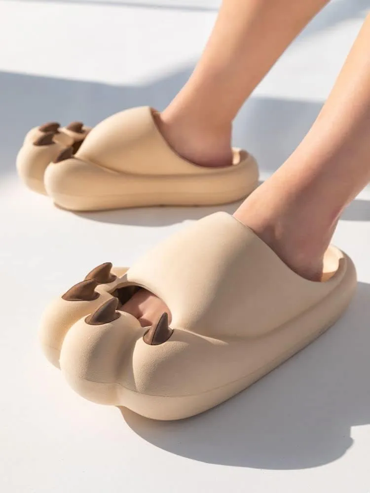 Cute Novelty Bear Claw Pillow Slipper Cloud Slides Non-Slip Summer Slipper