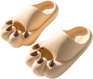 Cute Novelty Bear Claw Pillow Slipper Cloud Slides Non-Slip Summer Slipper