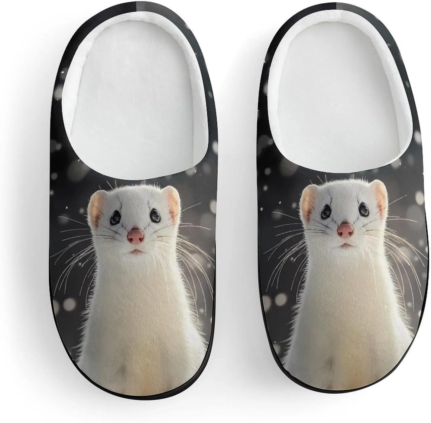 Cute Weasel Hunting Slippers Non-slip House Slippers Home Shoes Indoor Outdoor Slippers For Girls Boys