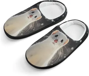Cute Weasel Hunting Slippers Non-slip House Slippers Home Shoes Indoor Outdoor Slippers For Girls Boys