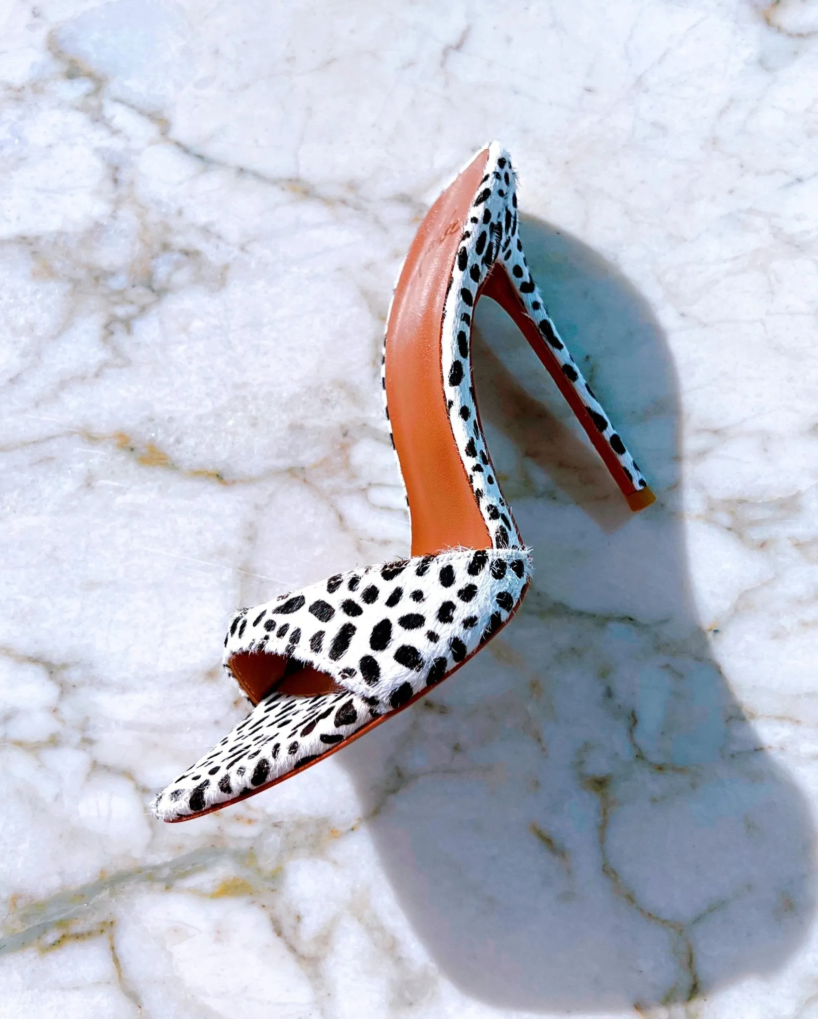 DALMATIAN CALF FUR MULES