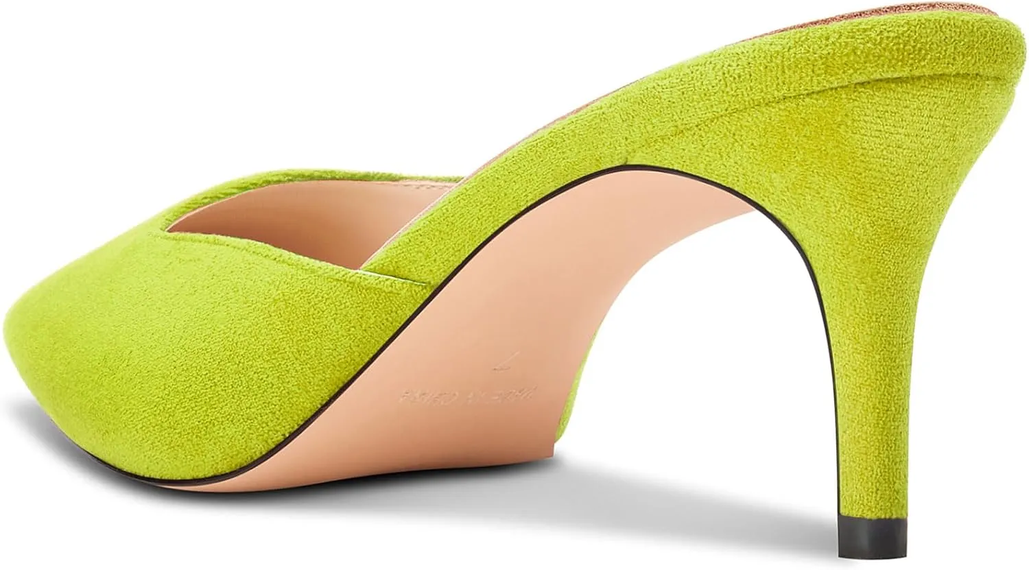DearOnly Womens Pointed Toe Kitten Heel Mules Slip-on Stiletto Mid Heel Sandals Prom Dress Shoes 2.6 Inches Heels