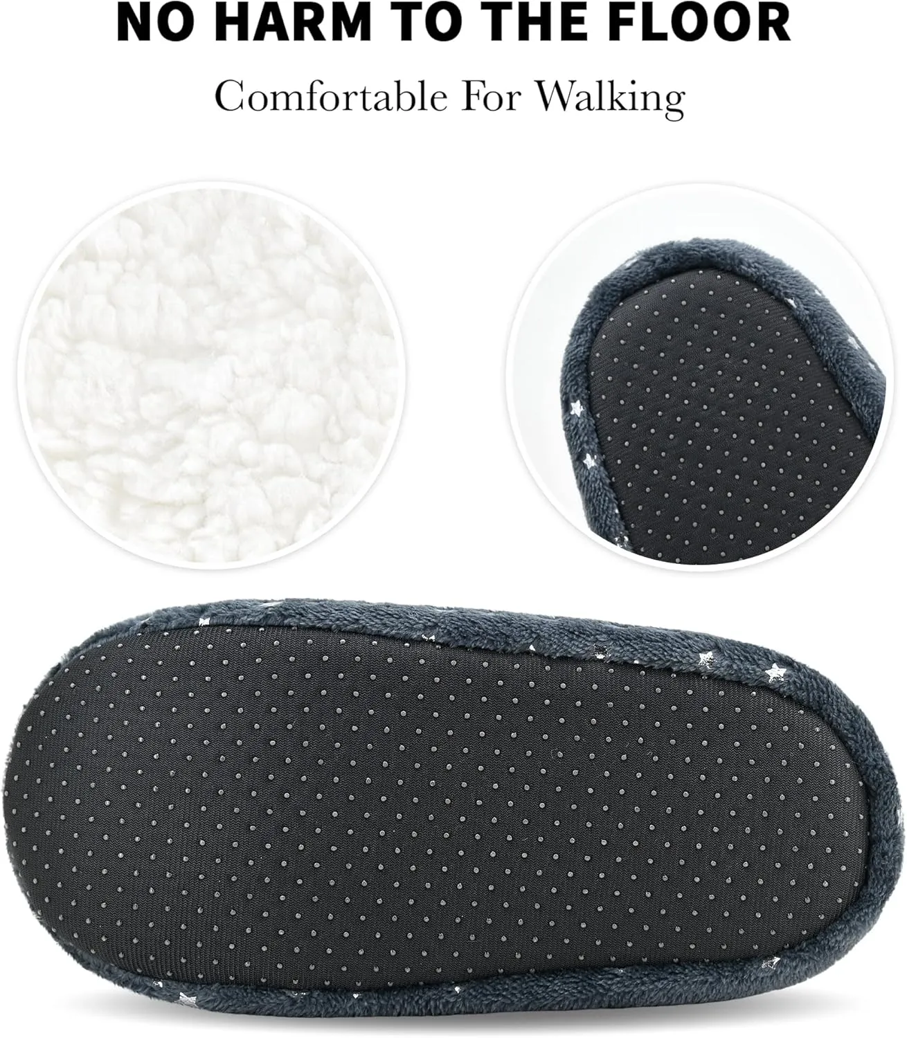 DICUIRD Womens Cozy&Warm Soft Sole Slipper Socks with Grippers-Fuzzy Fleece Lined House Slippers with Non-skid Bottoms