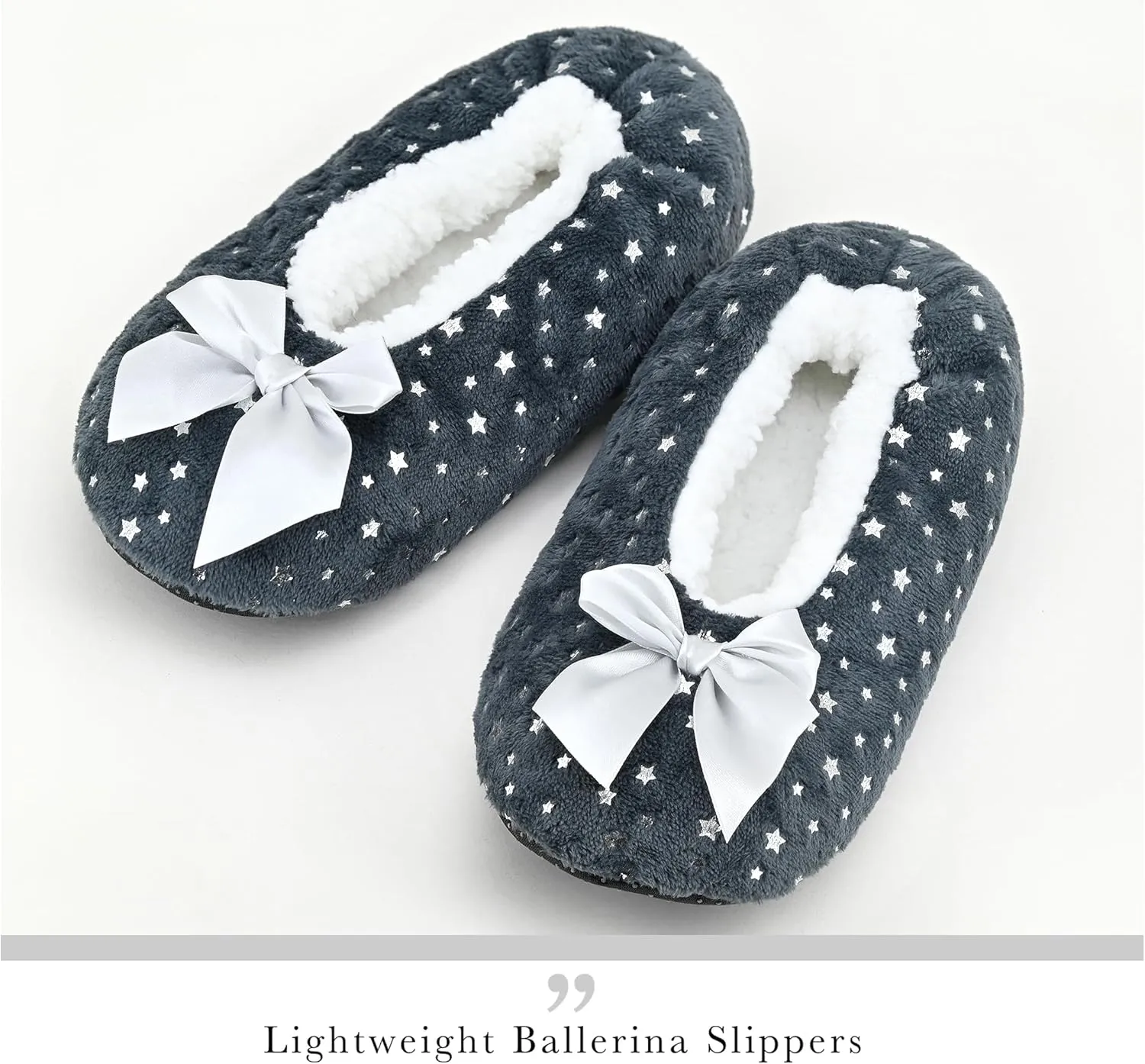 DICUIRD Womens Cozy&Warm Soft Sole Slipper Socks with Grippers-Fuzzy Fleece Lined House Slippers with Non-skid Bottoms